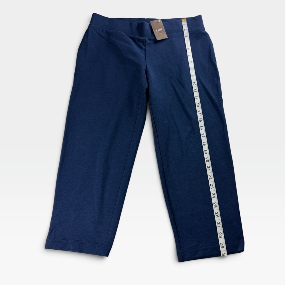 J. Jill Pure Jill Slim-Leg Cropped Pants Womens S Navy Blue Stretch NWT - Picture 3 of 10